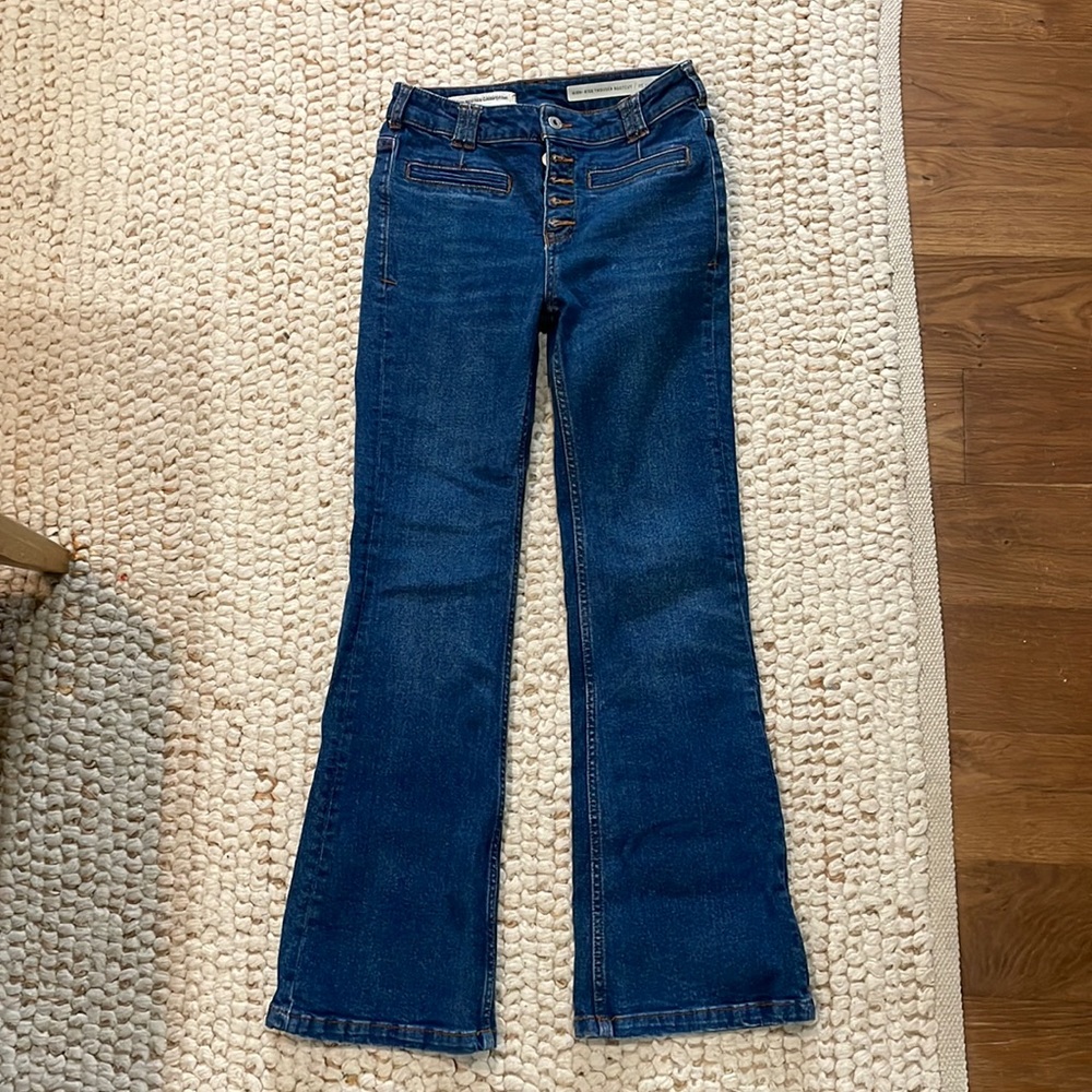 Anthropologie Pilcro High Rise Bootcut Trousers 25 Petite EUC